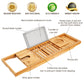 Bathtub Caddy Tray Crafted Bamboo Bath Tray Table