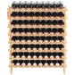 72 Bottle Modular Wine Rack Bamboo Wood Display
