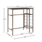 3-Piece Bar Steels Kitchen Dining Room Table Set