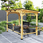 Outdoor Hardtop Grill Gazebo With Metal Roof