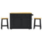 Large Kitchen Island With 2 Bar Stools