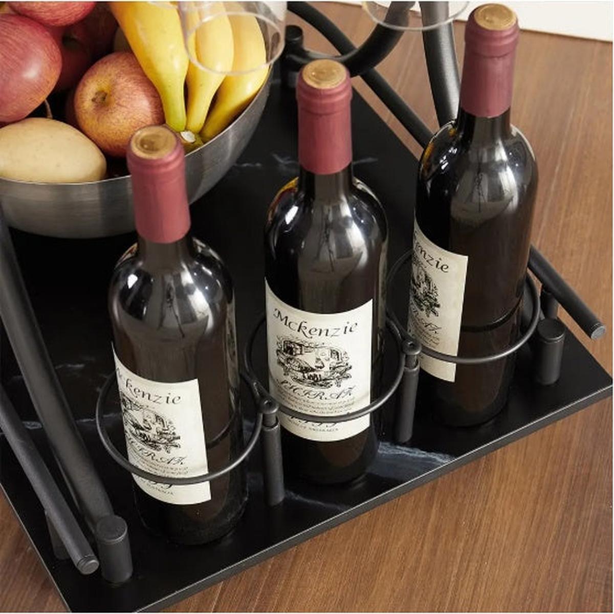 2-Tier Bar Cart Wine Cart Trolley For Living Room