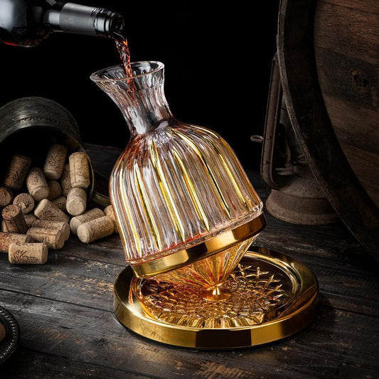 European-style Gold Crystal Glass Red Wine Goblet Suit