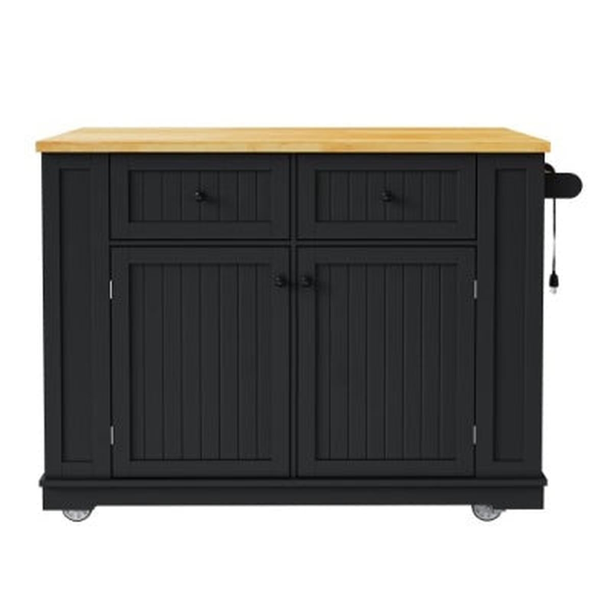 Large Kitchen Island With 2 Bar Stools