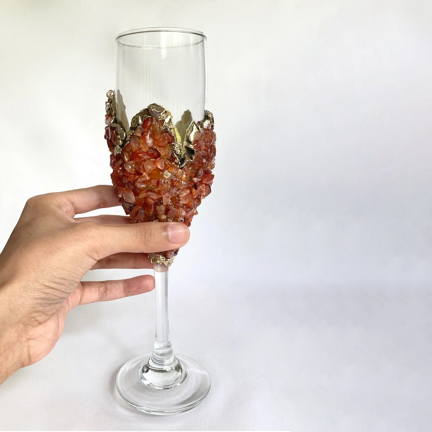 Set of 2 Crystal Wine/Champagne Glasses