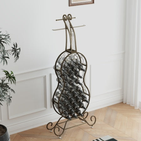 Cello Shape Wine Bakers Rack