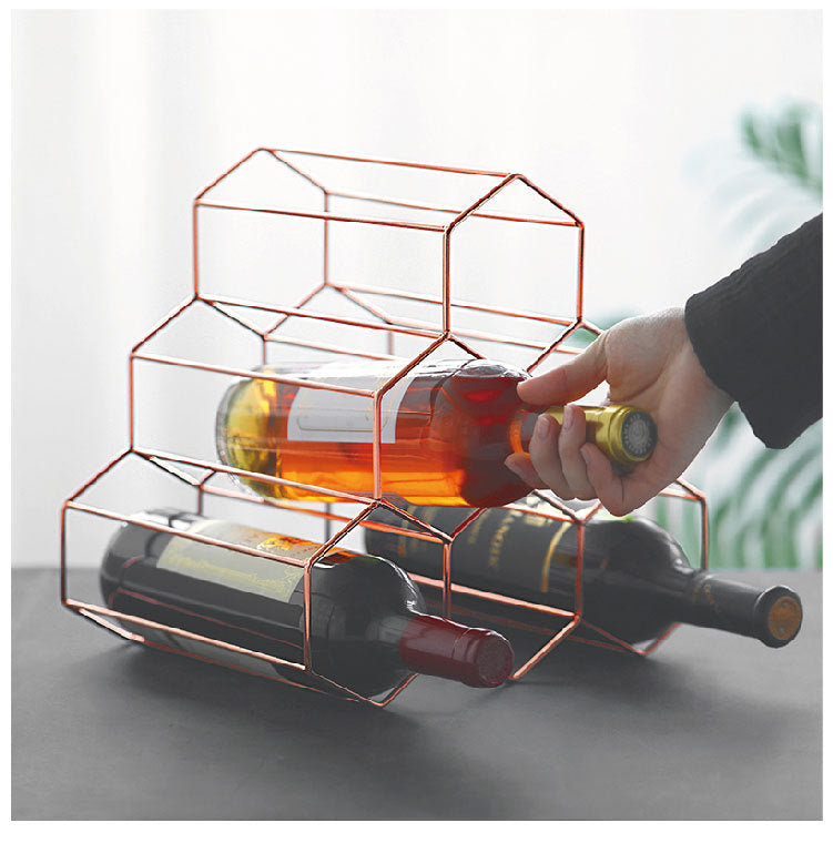 Creative Geometric Wine Rack