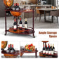 Vintage Globe Rolling Wine Bar Cart
