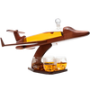 Jet Airplane Wine & Whiskey Decanter Set