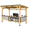 Outdoor Hardtop Grill Gazebo With Metal Roof