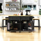 Large Kitchen Island With 2 Bar Stools