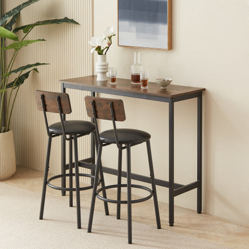 Bar Table Set With 2 Bar Stools