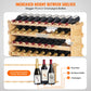 72 Bottle Modular Wine Rack Bamboo Wood Display