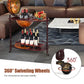 Vintage Globe Rolling Wine Bar Cart