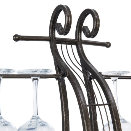 Cello Shape Wine Bakers Rack