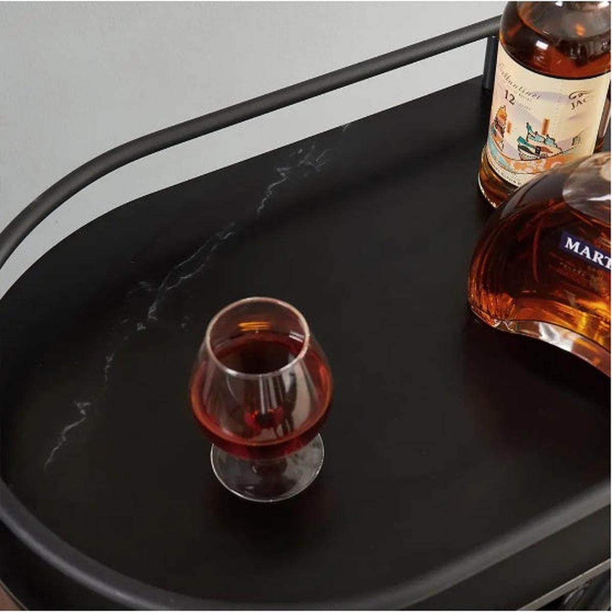 2-Tier Bar Cart Wine Cart Trolley For Living Room
