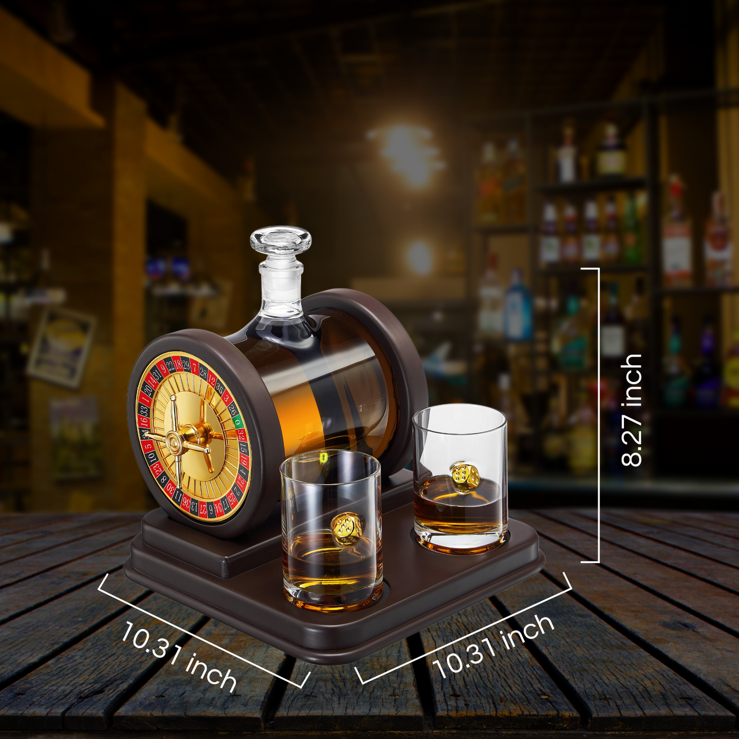 Casino Roulette Whiskey Decanter