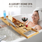 Bathtub Caddy Tray Crafted Bamboo Bath Tray Table