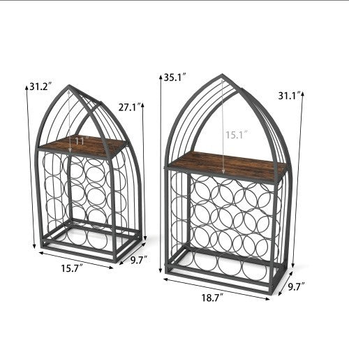 Two-piece Sailboat Shaped Wine Cabinet Rack