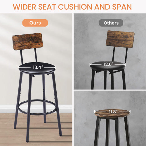 Bar Table Set With 2 Bar Stools