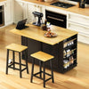 Large Kitchen Island With 2 Bar Stools