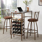 3-Piece Bar Steels Kitchen Dining Room Table Set