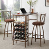 3-Piece Bar Steels Kitchen Dining Room Table Set