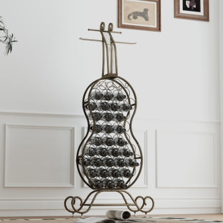 Cello Shape Wine Bakers Rack