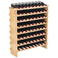 72 Bottle Modular Wine Rack Bamboo Wood Display